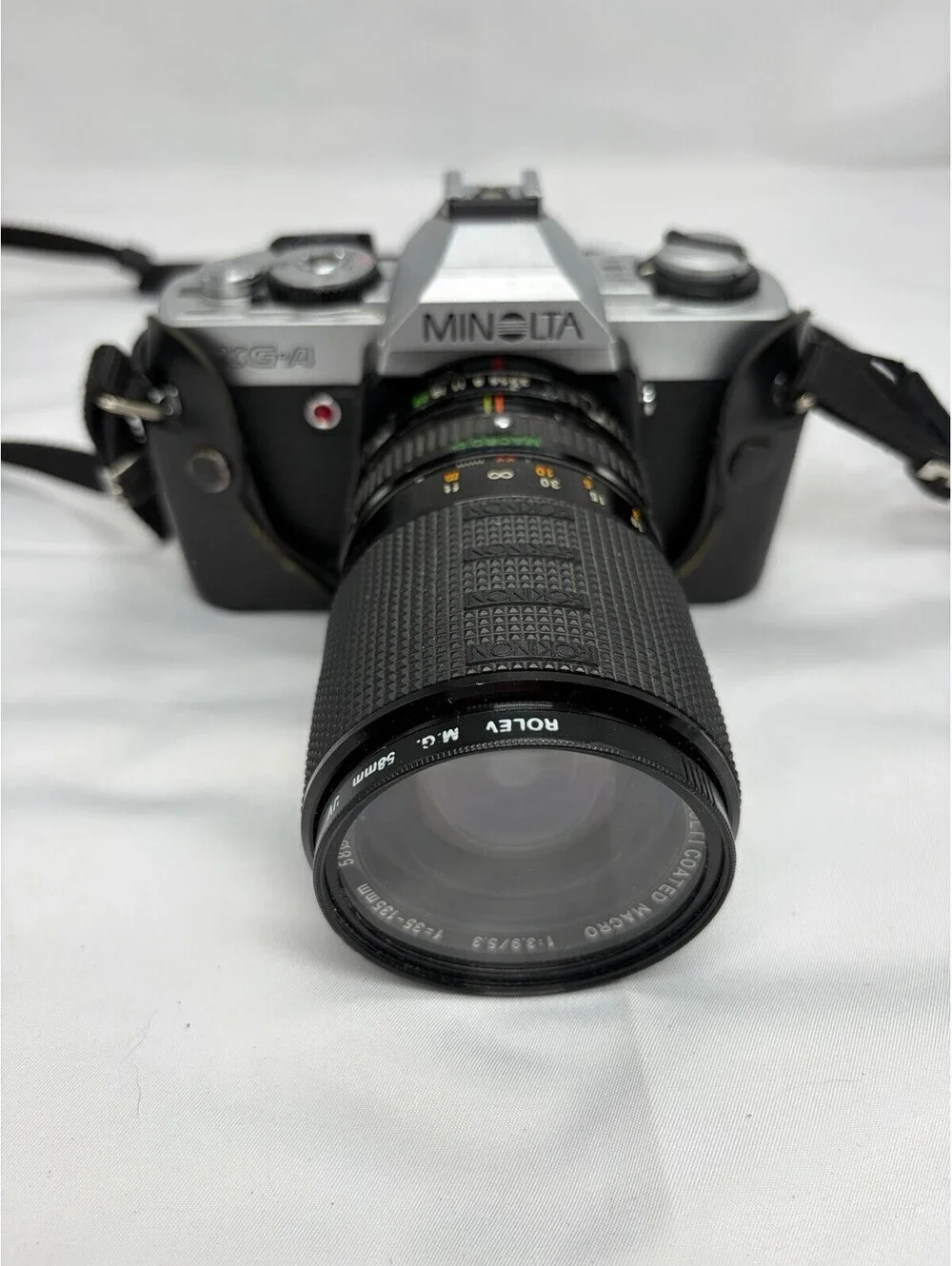 MINOLTA XG-A 35mm SLR Camera with 58mm 1:3.9/5.3 Macro Zoom Lens